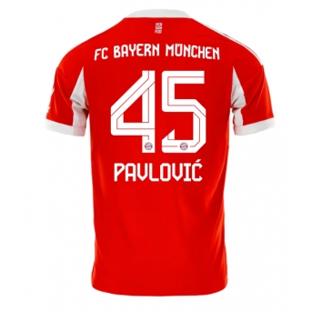 Billige Fotballdrakt Bayern Munich Aleksandar Pavlovic #45 Replika Hjemmedrakt 2025-26 Kortermet